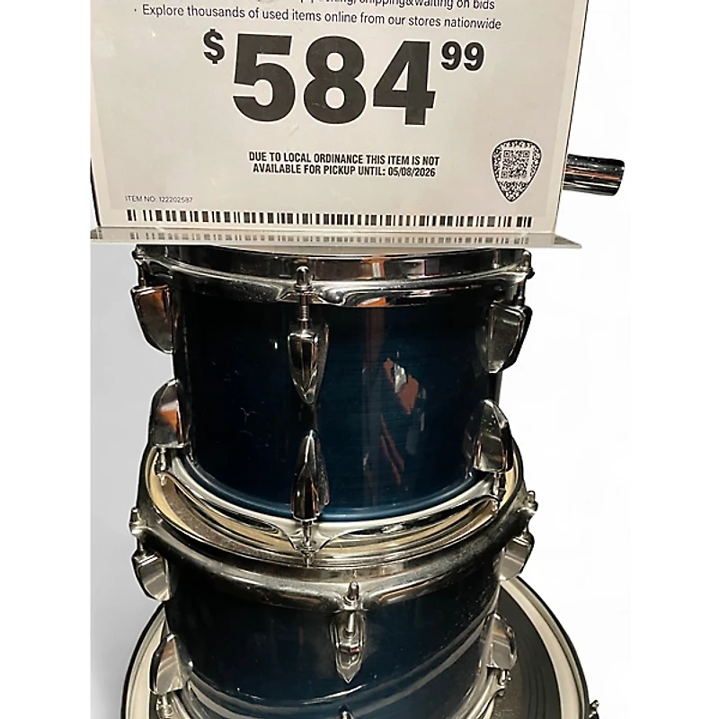 Used TAMA 4 Piece Imperialstar Blue Drum Kit