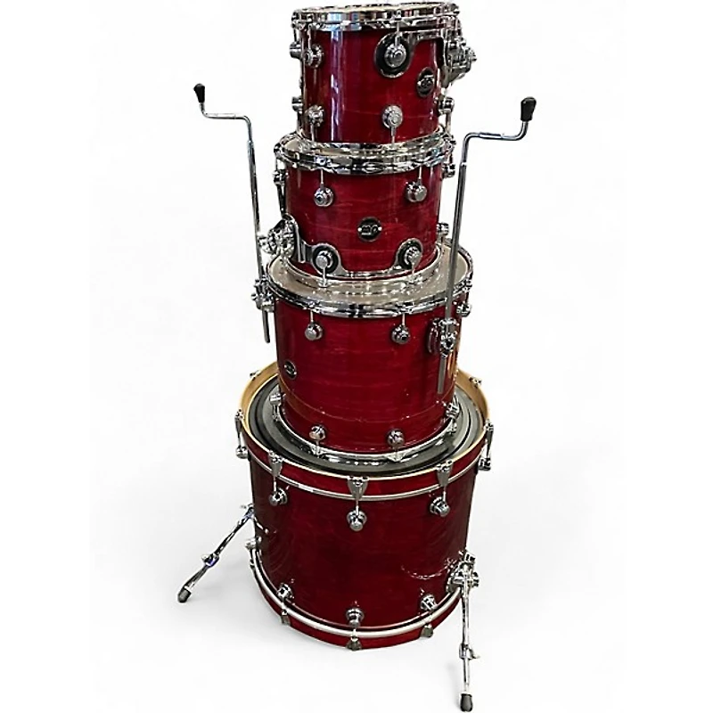 Used DW 4 Piece Performance Series Cherry Drum Kit