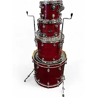 Used DW 4 Piece Performance Series Cherry Drum Kit