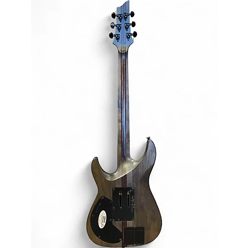 Used Schecter Guitar Research C1 FR-S SLS Elite Evil Twin Satin Black Solid Body Electric Guitar