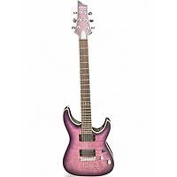 Used 2023 Schecter Guitar Research C1 Platinum Satin Purple Burst Solid Body Electric Guitar