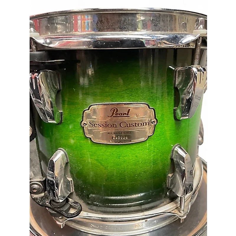 Used Pearl 4 Piece Session Custom Green Fade Drum Kit