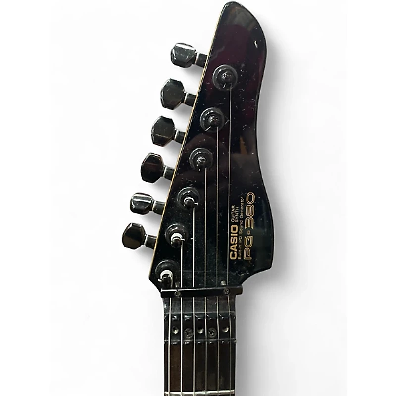 Used Casio PG-380 Black Solid Body Electric Guitar
