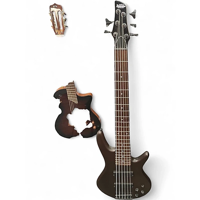 Used Ibanez GSR206 6 String Brown Electric Bass Guitar