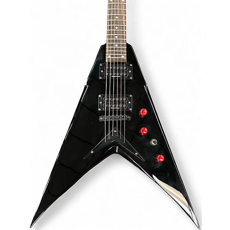 Used Dean Dave Mustaine Signature V Black Solid Body Electric Guitar