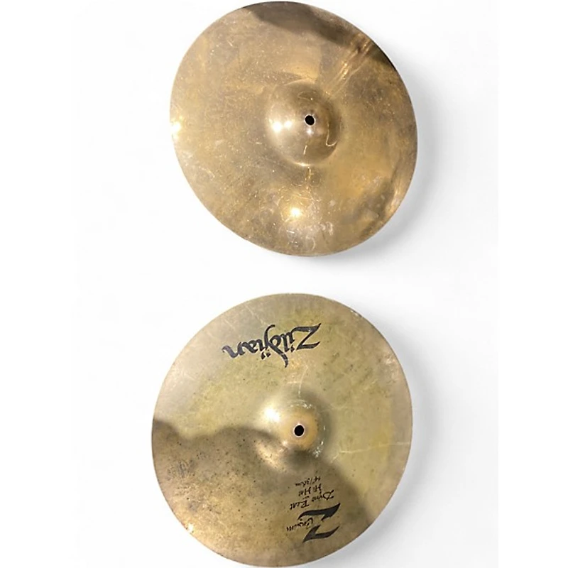 Used Zildjian 14in Z Custom Dyno Beat Hi Hat Pair Cymbal