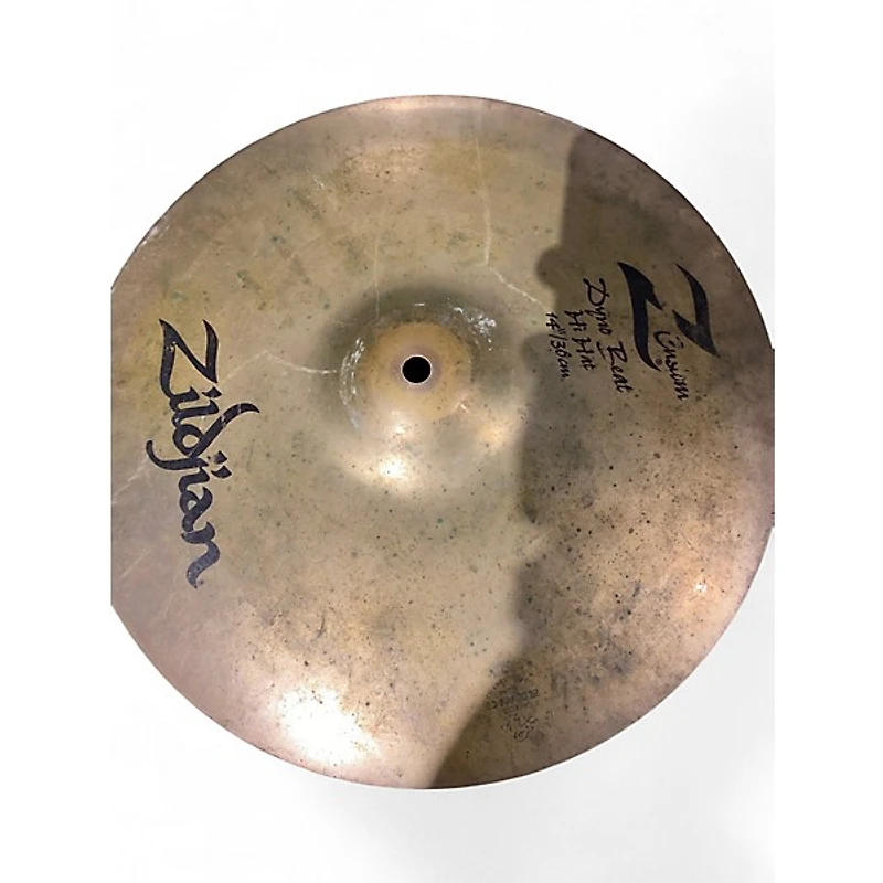 Used Zildjian 14in Z Custom Dyno Beat Hi Hat Pair Cymbal