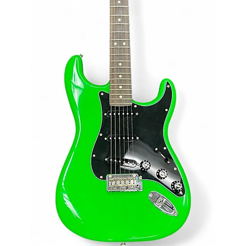Used 2022 Fender Limited Edition Player Stratocaster Neon Green Solid Body Electric Guitar