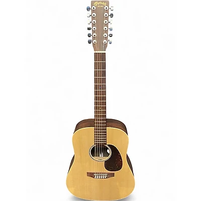Used Martin dx2e natural 12 String Acoustic Electric Guitar