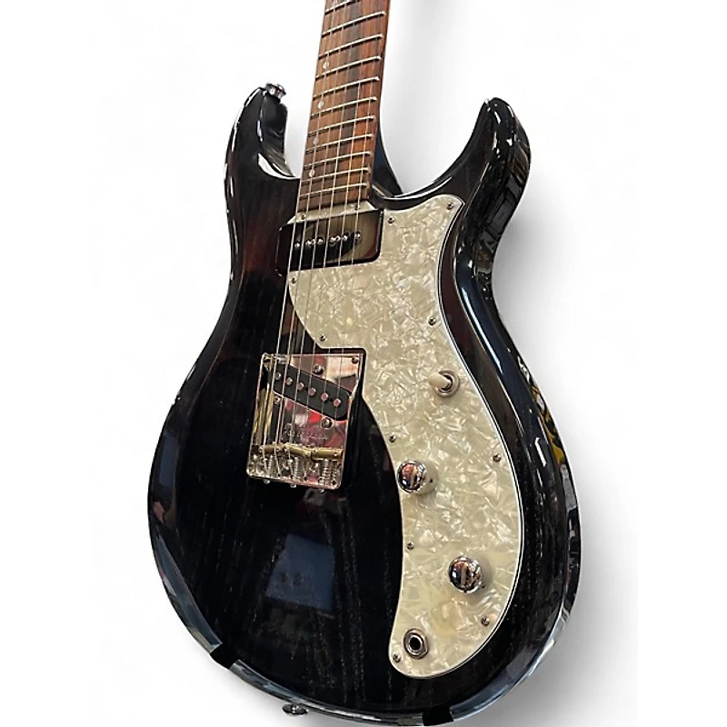 Used 2014 Roger Giffin Guitars TT Brazilian Rosewood Trans Black Solid Body Electric Guitar