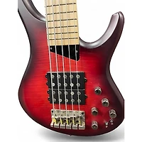 Used MTD KINGSTON SUPER 5 Crimson Red Burst Electric Bass Guitar