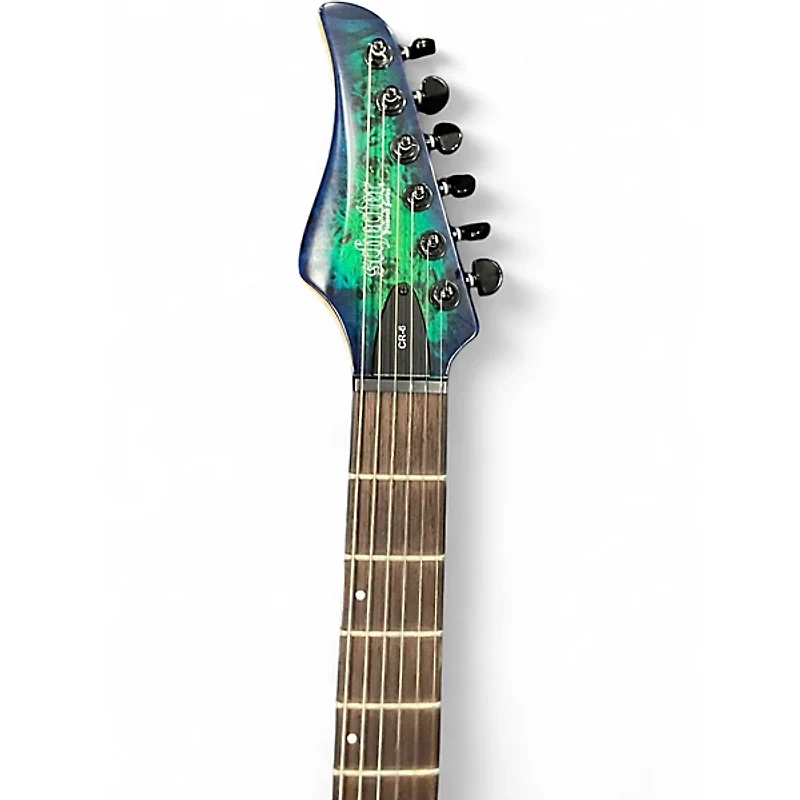 Used Schecter Guitar Research CR-6 AquaBurst Solid Body Electric Guitar
