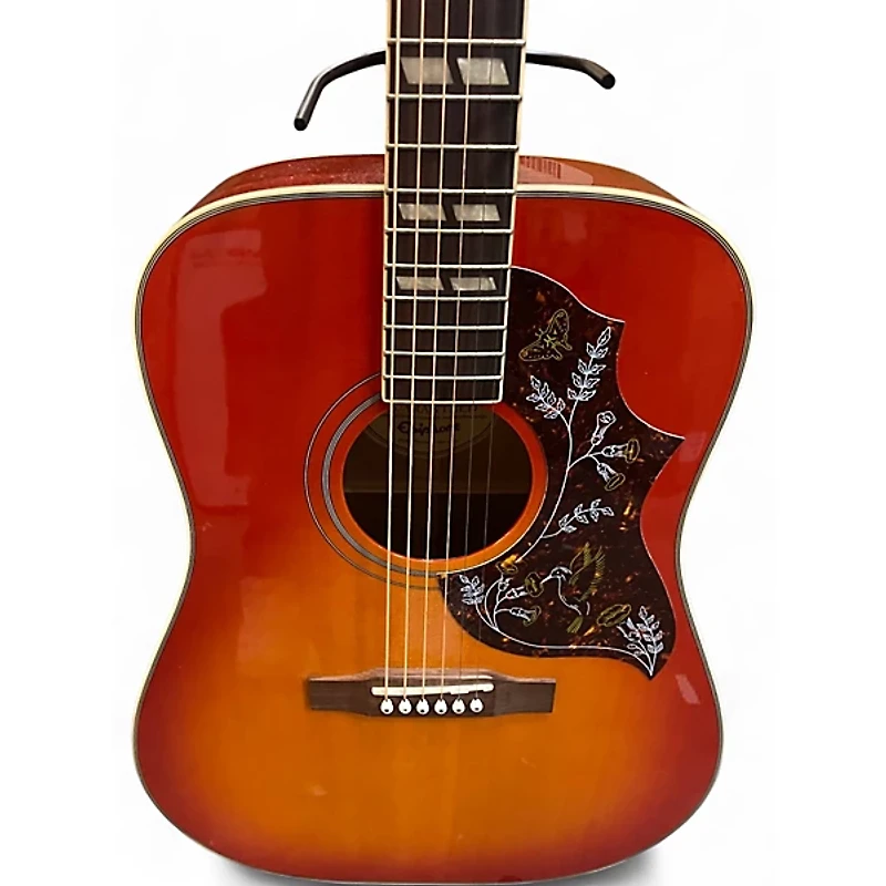 Used Epiphone Hummingbird Pro Faded Cherry Acoustic Electric Guitar