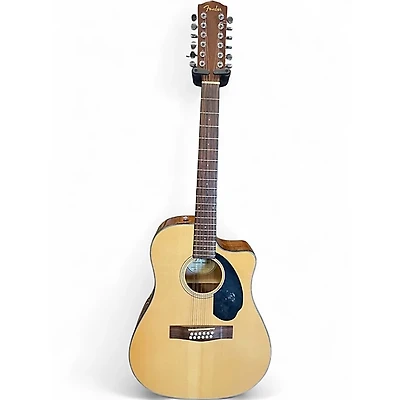 Used Fender CD60SCE12 Natural 12 String Acoustic Electric Guitar