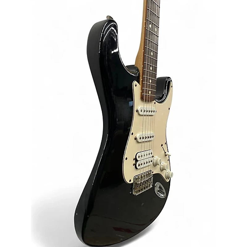 Used 2004 Fender Standard Stratocaster HSS Black Solid Body Electric Guitar
