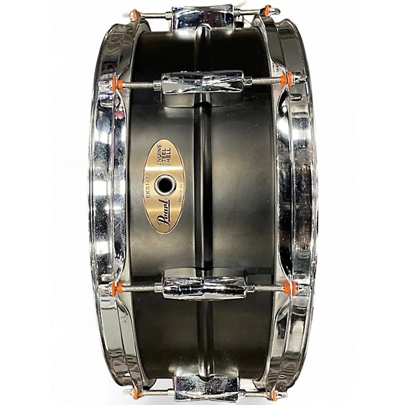 Used Pearl 5.5X14 genuine steel shell black matte Drum