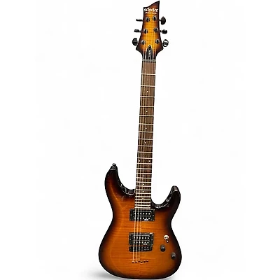 Used Schecter Guitar Research C-6 ELITE ORANGE BURST Solid Body Electric Guitar