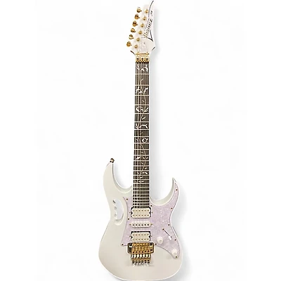 Used Ibanez JEM7VP Alpine White Solid Body Electric Guitar