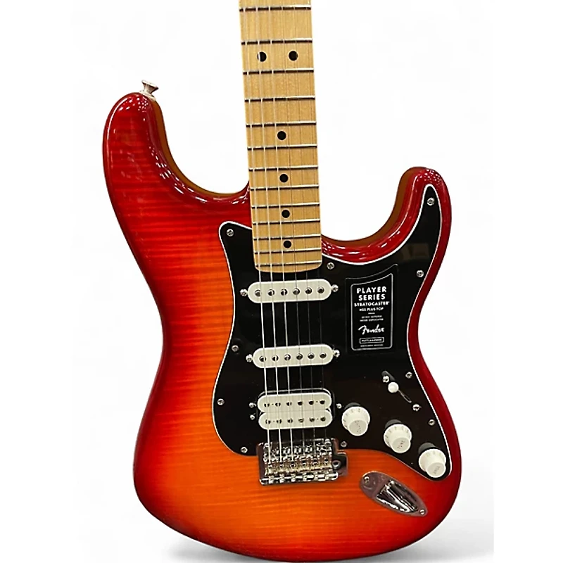 Used 2020 Fender Player Stratocaster HSS Plus Top AGED CHERRY BURST Solid Body Electric Guitar