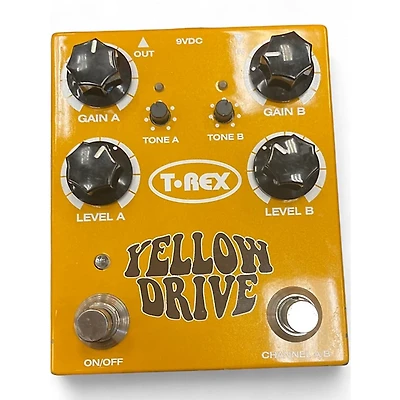 Used T-Rex Engineering Yellow Drive Distortion Effect Pedal