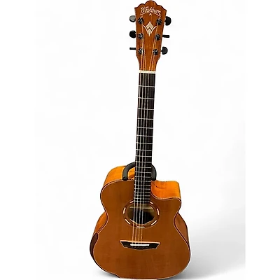 Used Washburn WCG66SCE Natural Acoustic Electric Guitar