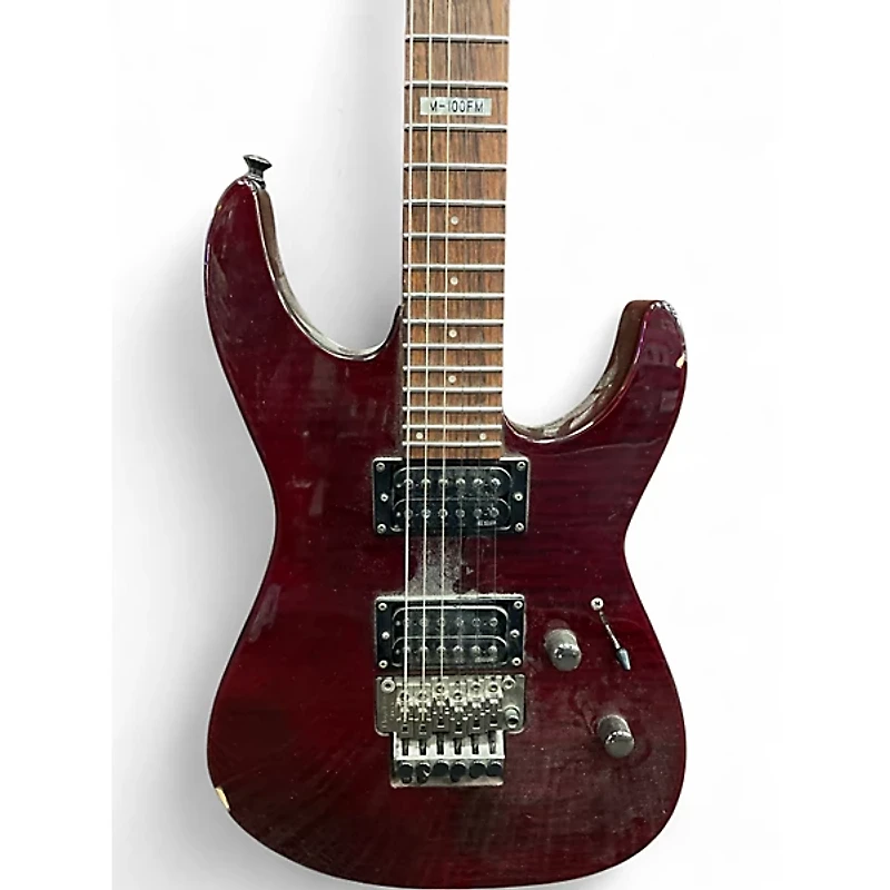 Used ESP LTD M100FM Burgundy Solid Body Electric Guitar