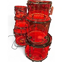 Used Ludwig 7 Piece Vistalite Clear Drum Kit