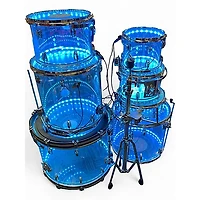 Used Ludwig 7 Piece Vistalite Clear Drum Kit