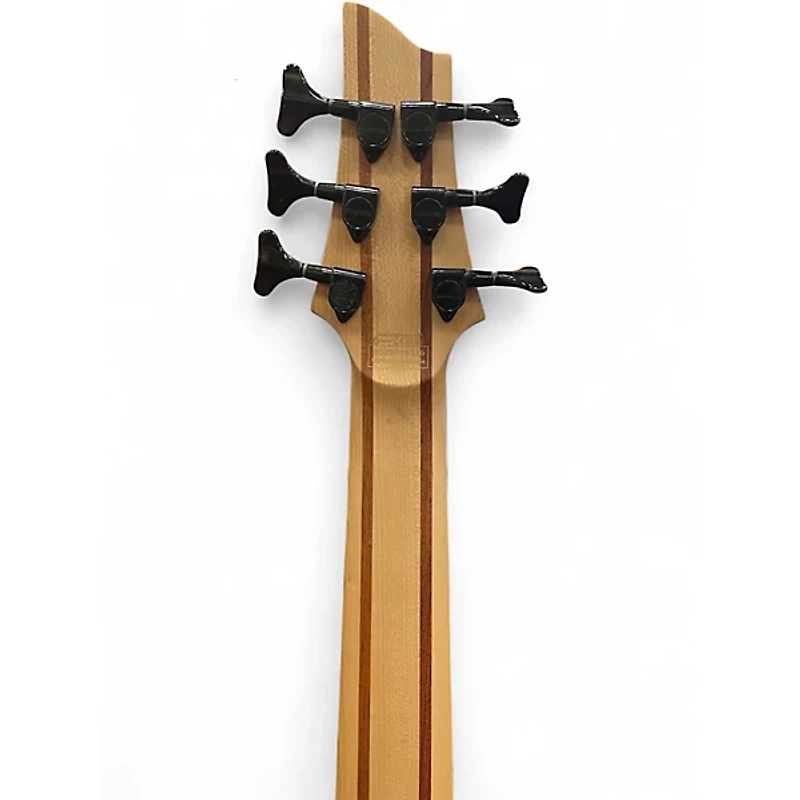 Used Schecter Guitar Research Stiletto Custom 6 String Natural Satin Electric Bass Guitar