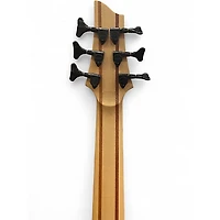 Used Schecter Guitar Research Stiletto Custom 6 String Natural Satin Electric Bass Guitar