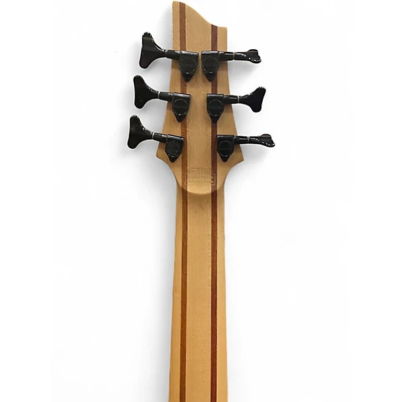 Used Schecter Guitar Research Stiletto Custom 6 String Natural Satin Electric Bass Guitar