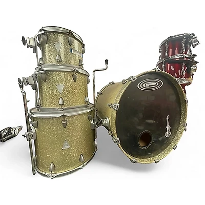 Used Orange County Drum & Percussion 4 Piece Newport Series GOLD GLITTER Drum Kit