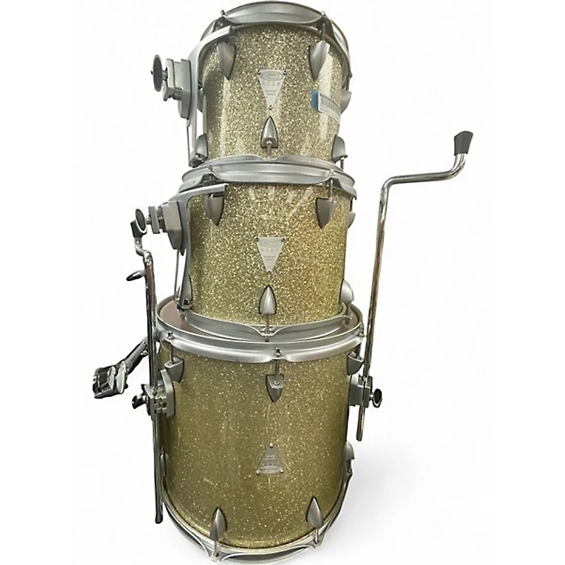 Used Orange County Drum & Percussion 4 Piece Newport Series GOLD GLITTER Drum Kit