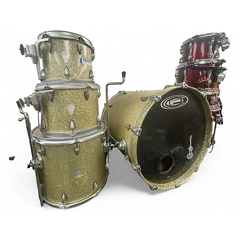 Used Orange County Drum & Percussion 4 Piece Newport Series GOLD GLITTER Drum Kit