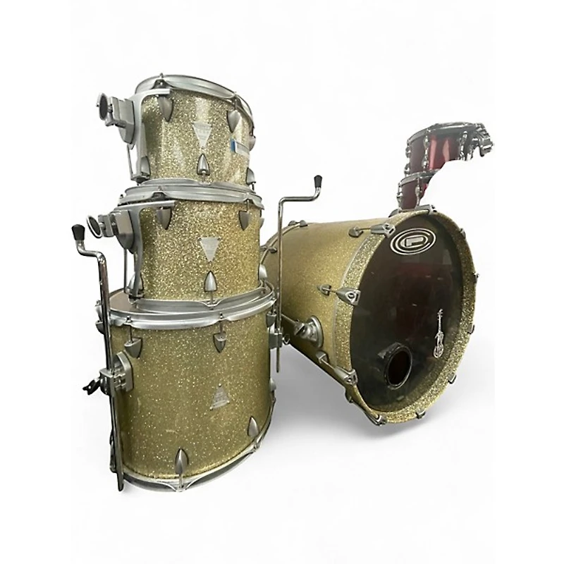 Used Orange County Drum & Percussion 4 Piece Newport Series GOLD GLITTER Drum Kit