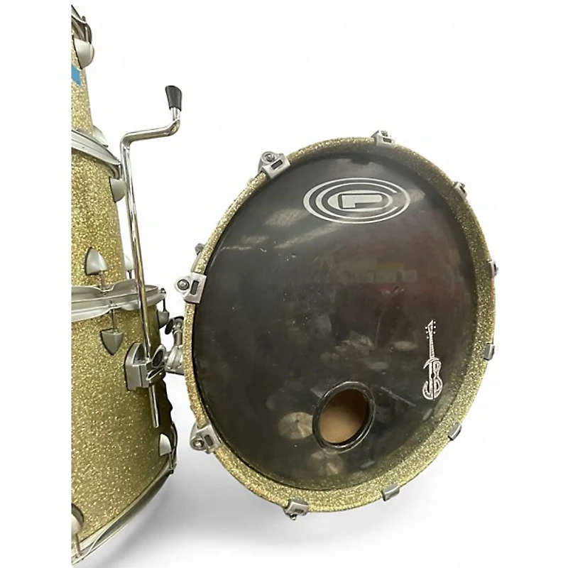 Used Orange County Drum & Percussion 4 Piece Newport Series GOLD GLITTER Drum Kit