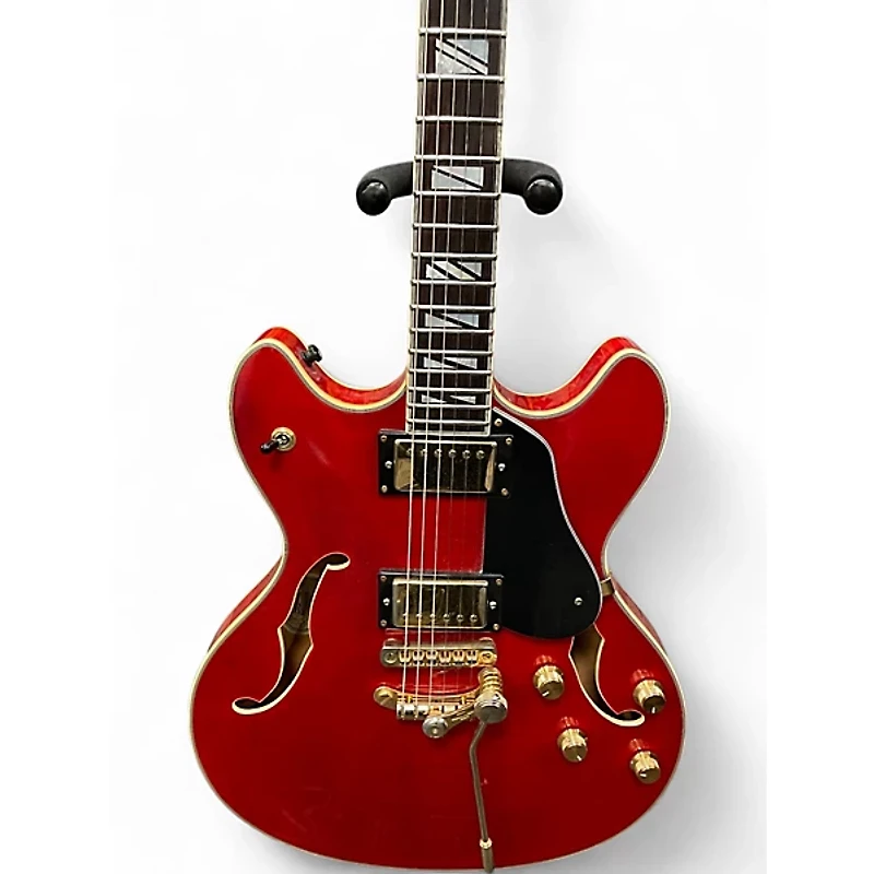 Used Washburn HB35 Wine Red Hollow Body Electric Guitar
