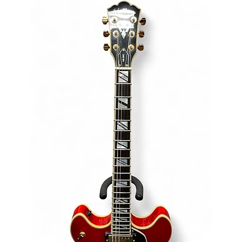 Used Washburn HB35 Wine Red Hollow Body Electric Guitar