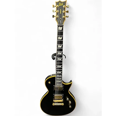Used ESP LTD EC1000 Deluxe Black and Gold Solid Body Electric Guitar