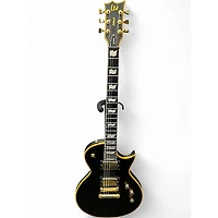 Used ESP LTD EC1000 Deluxe Black and Gold Solid Body Electric Guitar
