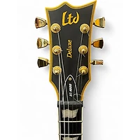 Used ESP LTD EC1000 Deluxe Black and Gold Solid Body Electric Guitar