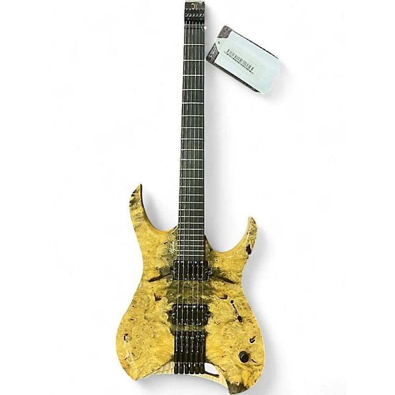 Used Mayones Hydra 6 Elite Master Grade Buckeye Burl Natural Solid Body Electric Guitar