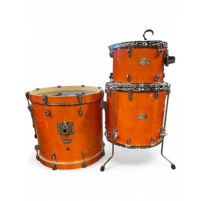 Used Yamaha 3 Piece Stage Custom Orange Drum Kit