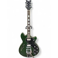 Used Schecter Guitar Research T S/H-1 Green Hollow Body Electric Guitar