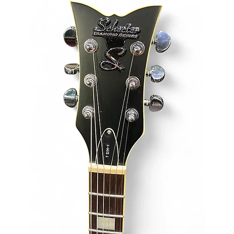 Used Schecter Guitar Research T S/H-1 Green Hollow Body Electric Guitar
