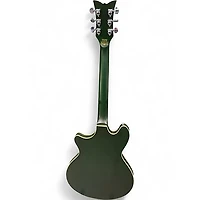 Used Schecter Guitar Research T S/H-1 Green Hollow Body Electric Guitar
