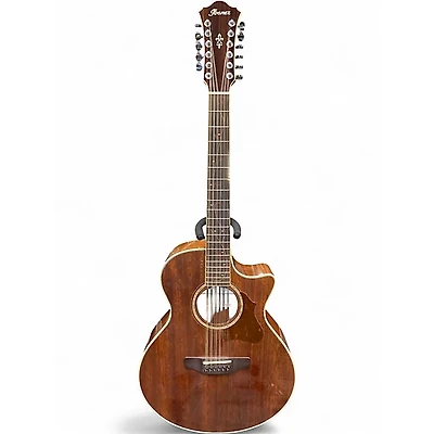 Used Ibanez AE2412 Natural 12 String Acoustic Electric Guitar