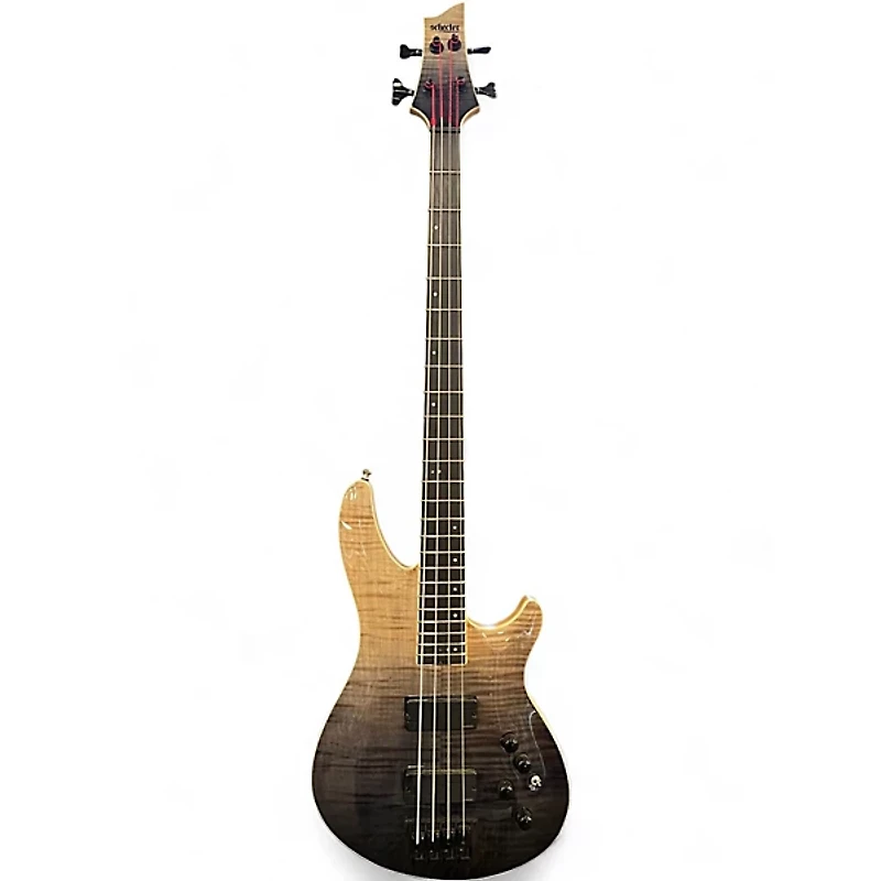 Used Schecter Guitar Research SLS Elite-4 Black Fade Burst Electric Bass Guitar