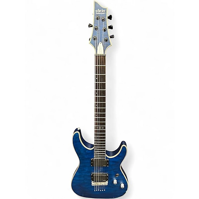 Used Schecter Guitar Research C1 Platinum Blue Solid Body Electric Guitar