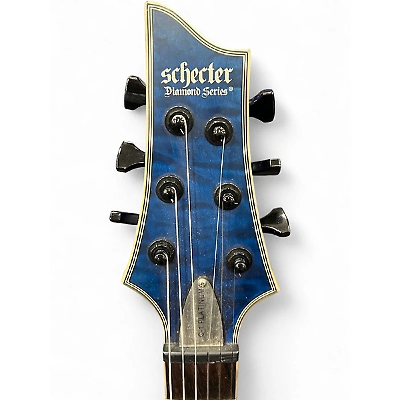 Used Schecter Guitar Research C1 Platinum Blue Solid Body Electric Guitar